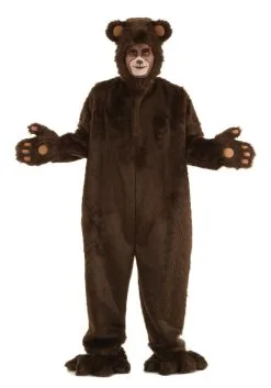 Fun Costumes Adult Deluxe Furry Brown Bear Costume