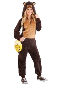 Partytime Costume & Lingerie (Yiwu) Factory Brown Bear Onesie For Adults