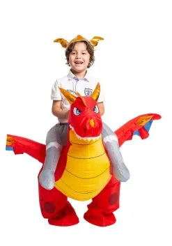 Joyin Inflatable Riding A Fire Dragon Costume For Children