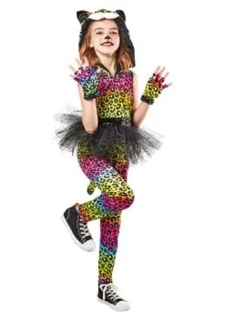 Rubies Costume Co. Inc Neon Leopard Costume For Girls