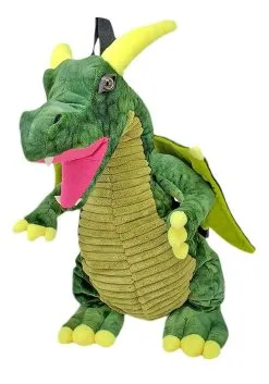 Comeco Plush Green Dragon Backpack