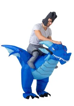Joyin Inflatable Blue Dragon Ride-On Costume For Adults