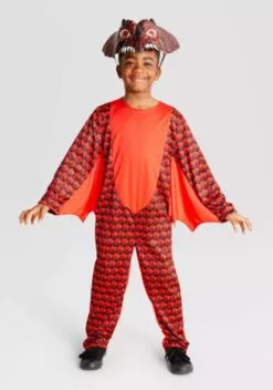 The Wholesale Group Red Fiery Dragon Kids Costume