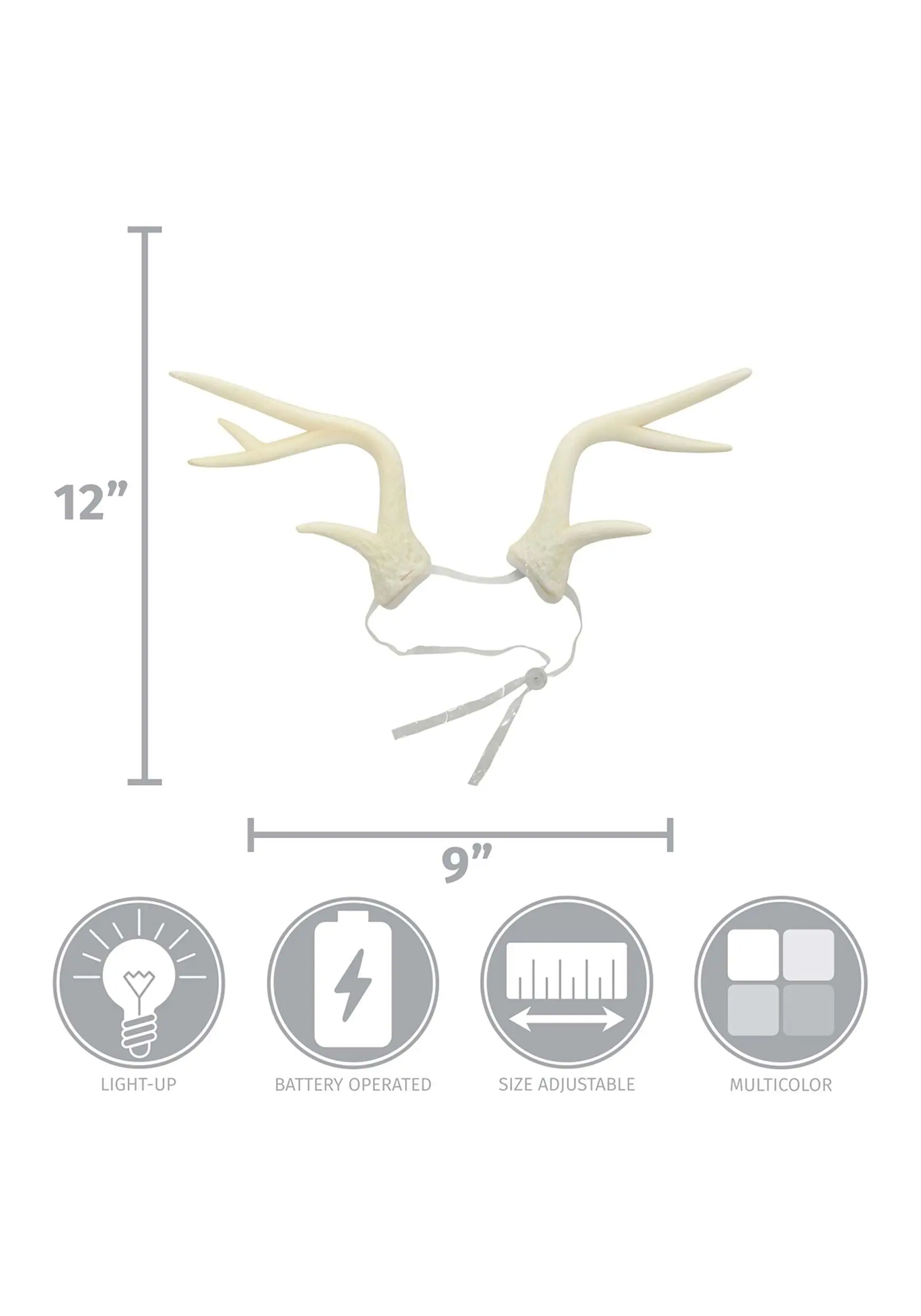 Elope Multicolor Light-Up Deer Antlers LumenHorns - Image 8
