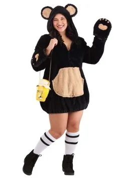 Fun Costumes Plus Size Women's Cozy Brown Bear Costume