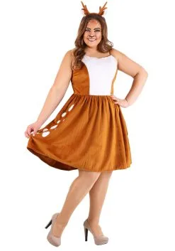 Bluenet Plus Size Women's Dazzling Deer Costume